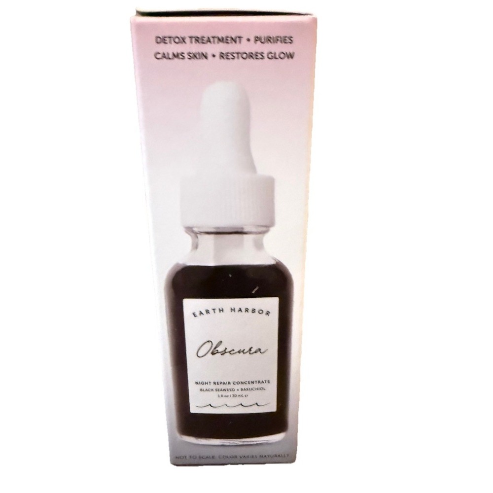 Earth Harbor Obscura Detoxifying Reset Ampoule Night Repair‎ Serum 1oz NEW